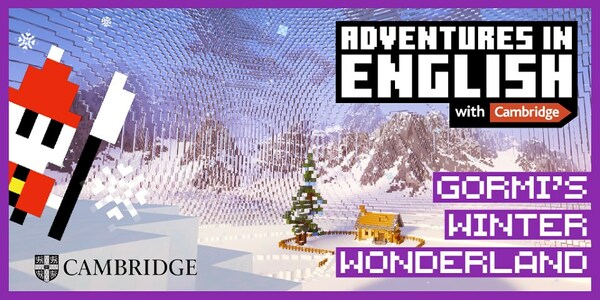 A new winter-themed Minecraft world for learning English arrives