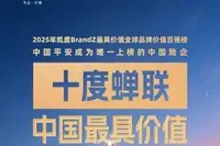 跃升全球保险业品牌价值第一位！中国平安蝉联BrandZ“最具价值全球品牌价值百强”