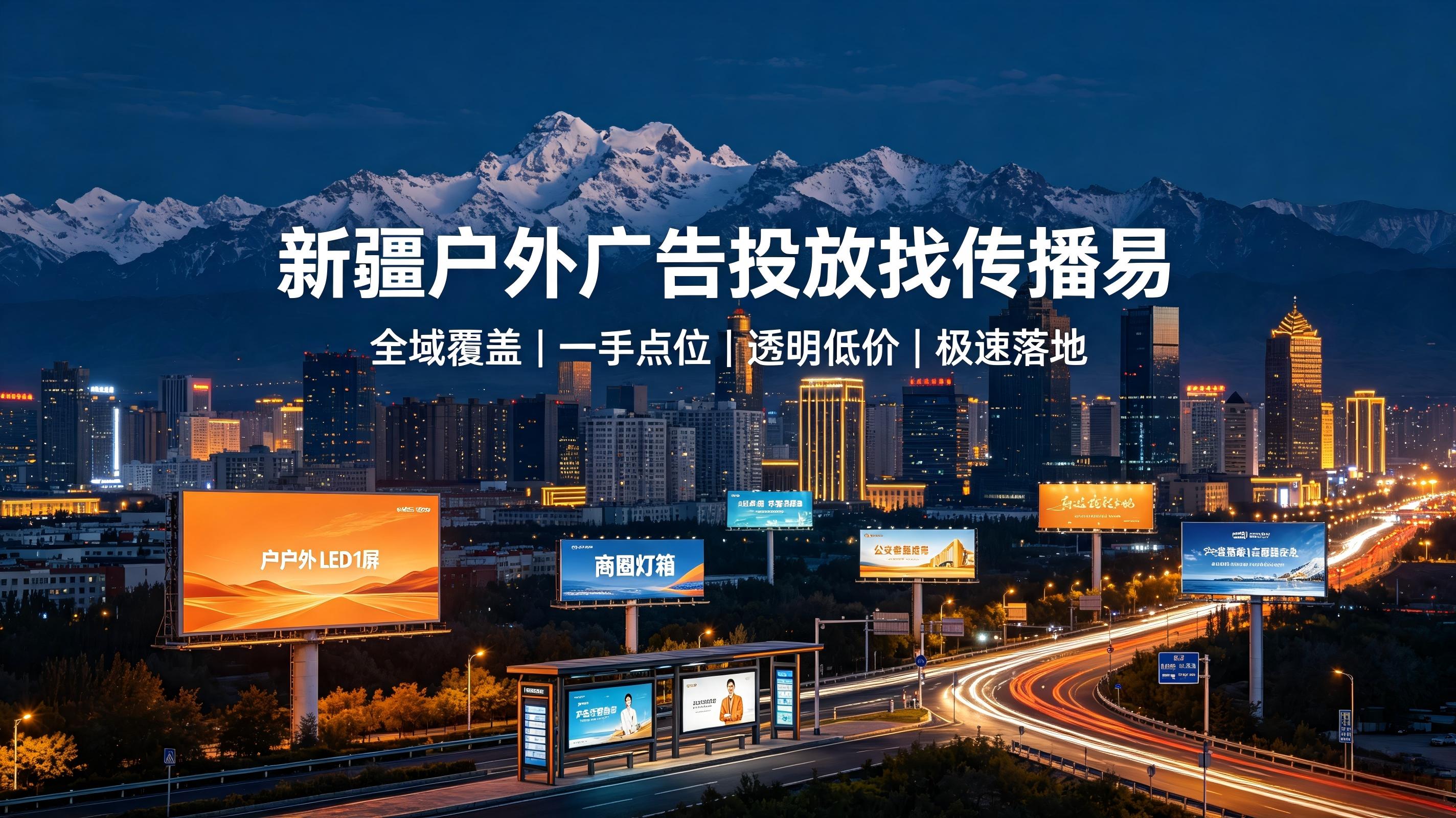 布局新疆线下流量，户外广告投放找传播易